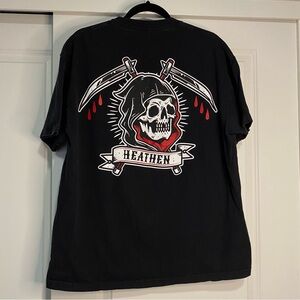 Heathen Productions Reaper T-Shirt Mens XL Grunge Skate Streetwear Grim Reaper